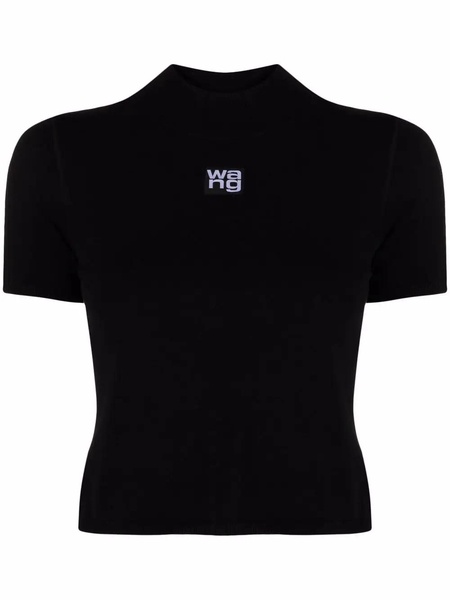 T By Alexander Wang Logo Viscose Top