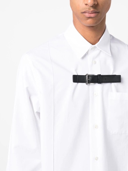 VERSACE Men's Leather Strap White Shirt for FW23