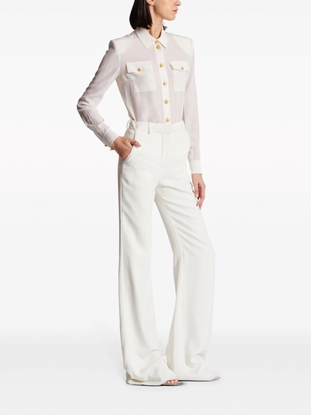 Balmain Crepe Pants Clothing