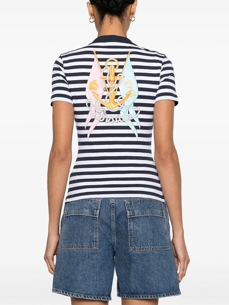 Versace Striped T-Shirt With Embroidery