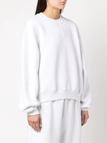 Alexander Wang Essential Terry Crew Sweatshirt With Puff Paint Logo Clothing