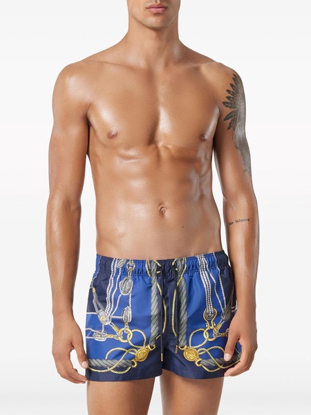 Versace Swim Boxer Nylon Gulf Nautical Print Clothing