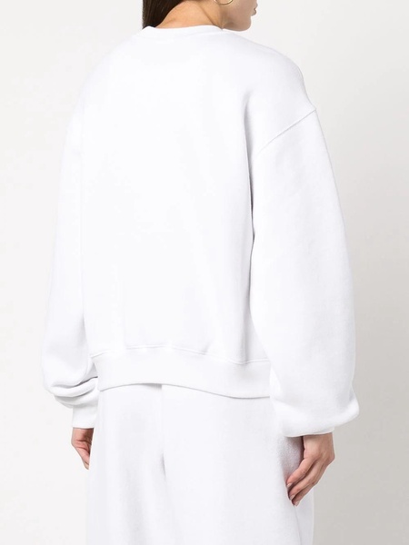 Alexander Wang Essential Terry Crew Sweatshirt With Puff Paint Logo Clothing