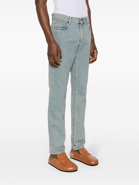 Straight jeans with a faded effect