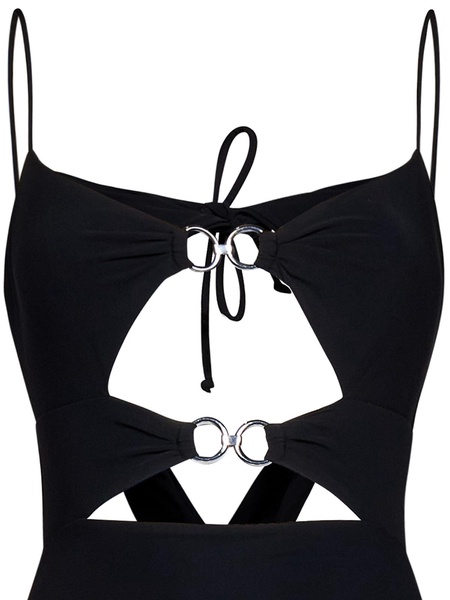 Black one-piece swimsuit