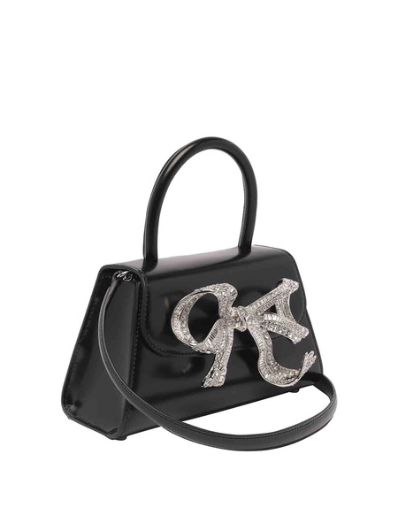 The bow mini in black with diamante