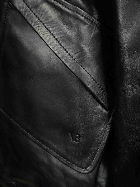 Over Black Leather Jacket