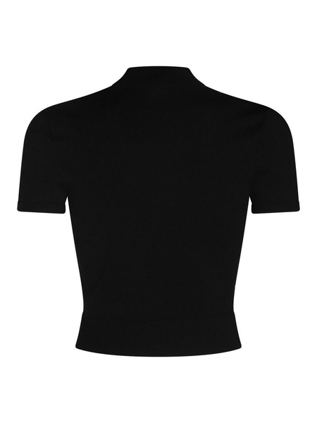 Black Viscose Crewneck