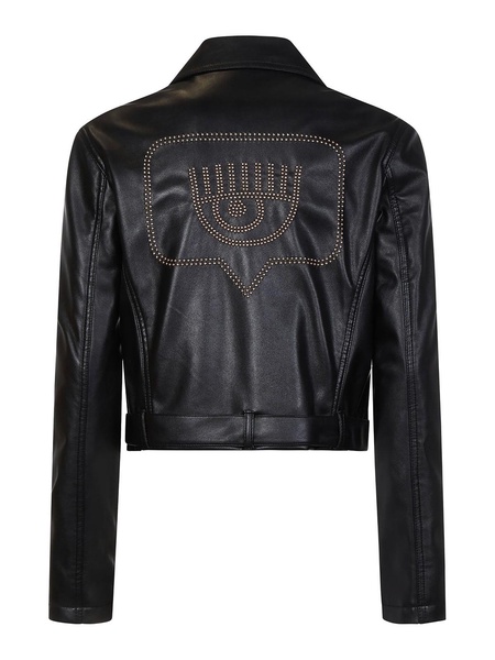 Faux leather biker jacket