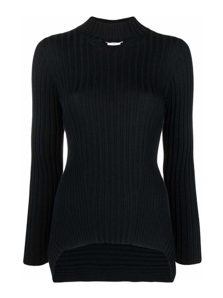 Maglia Dolcevita In Cashmere A Coste - Nero / M