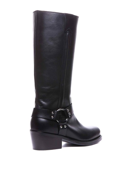 Black krizia boots lateral zip