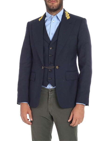 Blue pure virgin wool jacket