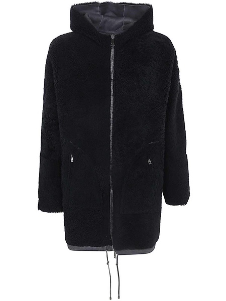 Reversible Shearling Over With Hood