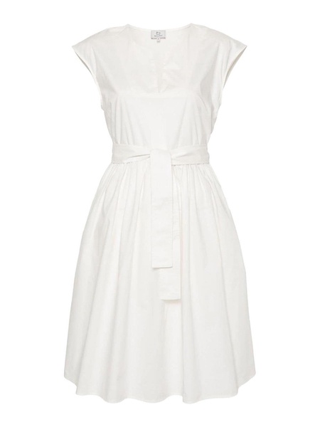 Belted Poplin Short Dress