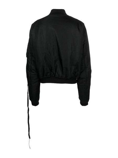 Embroidered-motif bomber jacket