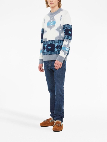 icon jacquard crew-neck sweater