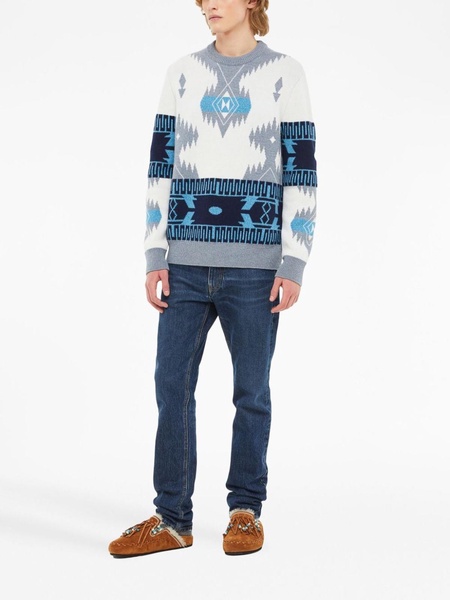 icon jacquard crew-neck sweater