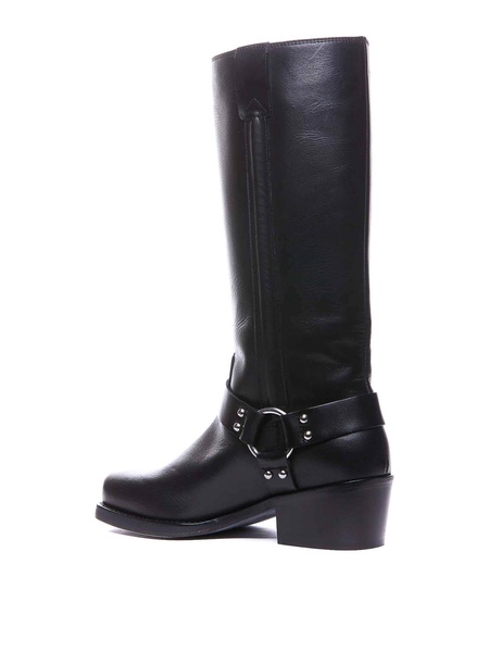 Black krizia boots lateral zip