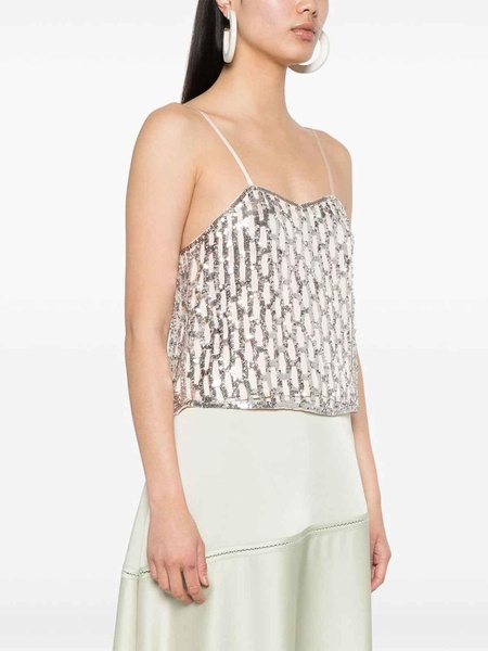 Sequins Mesh Top