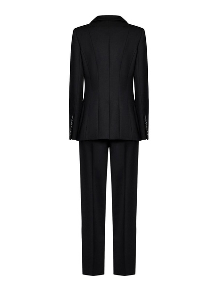 Black Wool Gabardine Suit