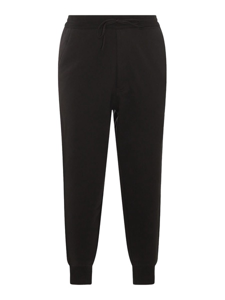 Black Cotton Track Pants