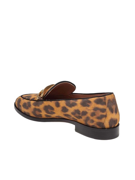 Brandi moccasins in spotted print suede