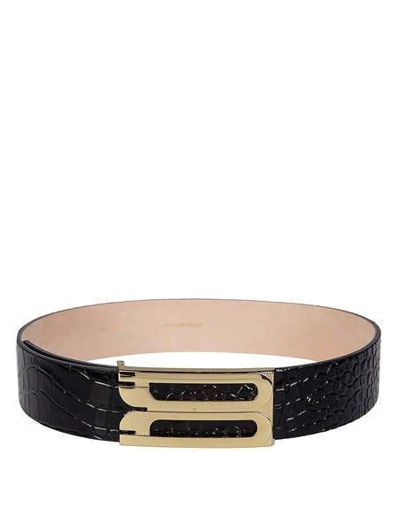 Leather Belt with Gold Closure