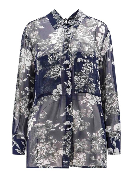 Viscose shirt with floral print