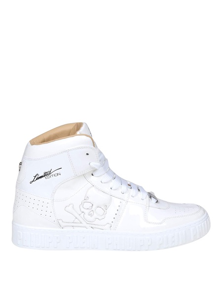 Snaekers Hi Top In Pelle Bianca - Bianco / 44