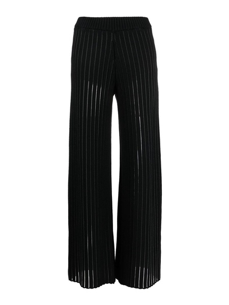 Wide leg knittedd trousers