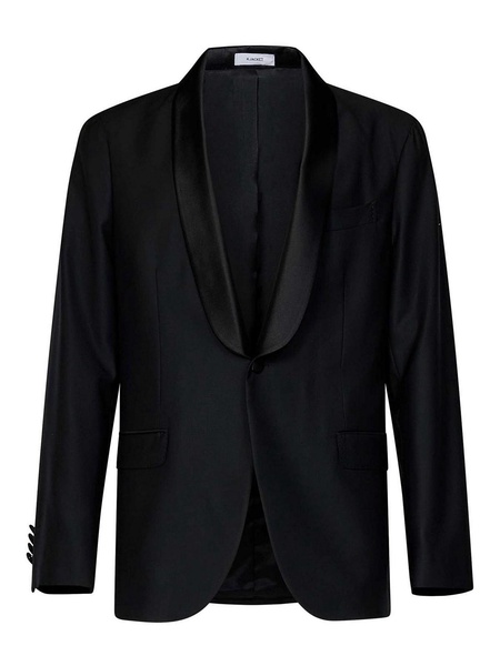 Black Virgin Wool Tuxedo Suit