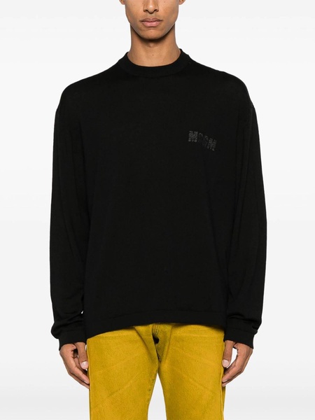 Wool Blend Sweater With Logo Print