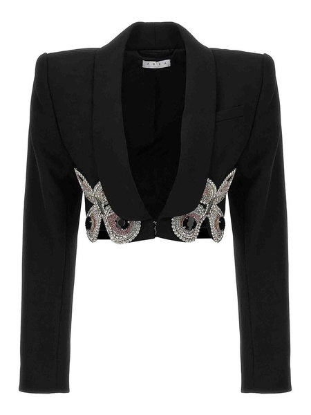 Blazer embroidered butterfly cropped