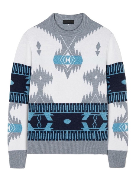 icon jacquard crew-neck sweater