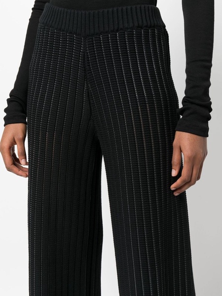 Wide leg knittedd trousers