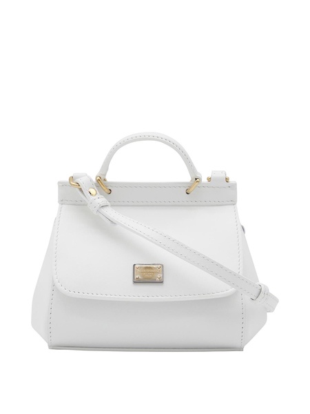 White Leather Mini Miss Sicily Shoulder Bag