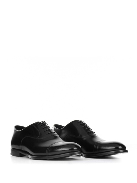 Doucals Black Leather Oxford