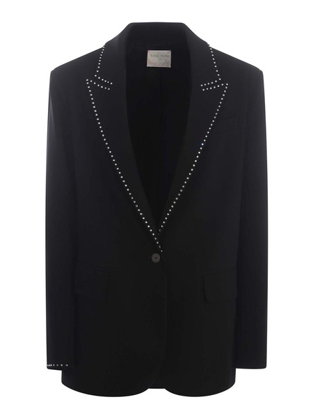 Jacket Forte Forte "strass" In Wool And Viscose Twill