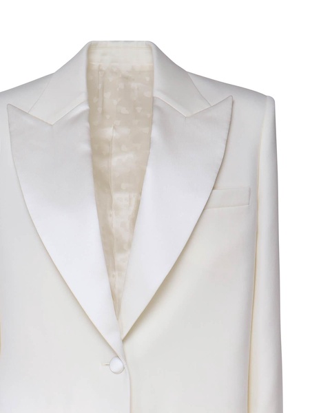 Single-Breasted Blazer With Satin Lapels