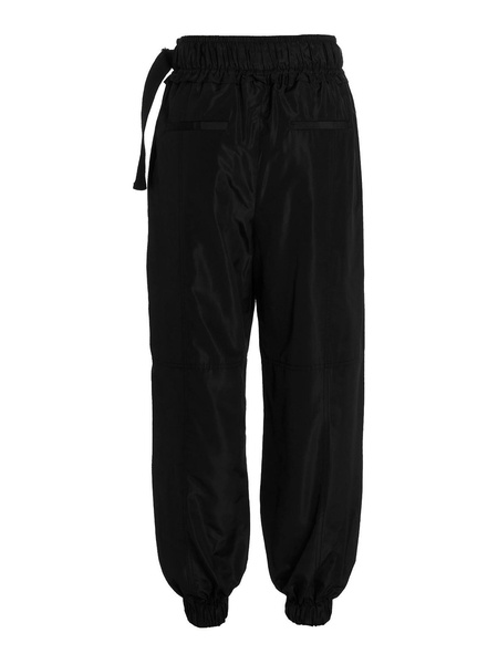 Nylon and silk taffeta trousers