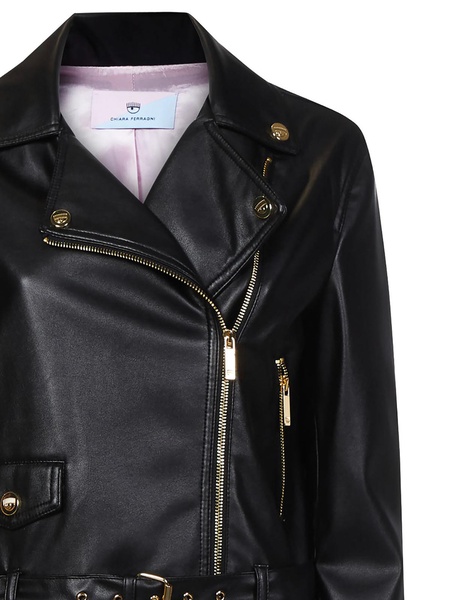 Faux leather biker jacket