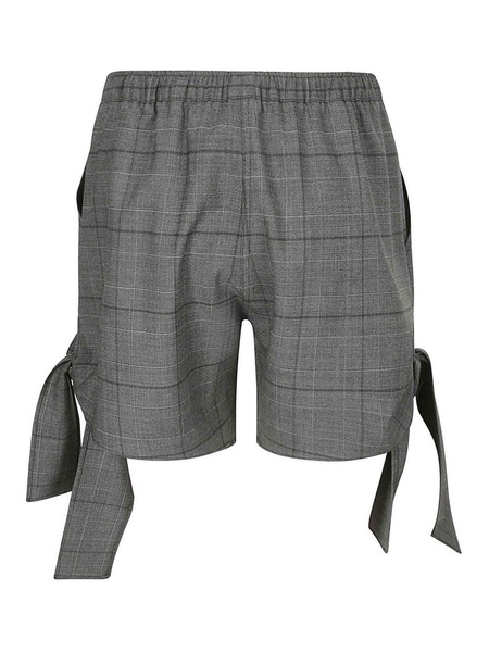 Short trousers in gray check