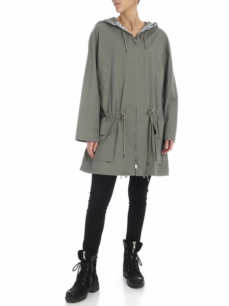 Oversize overcoat in sage green