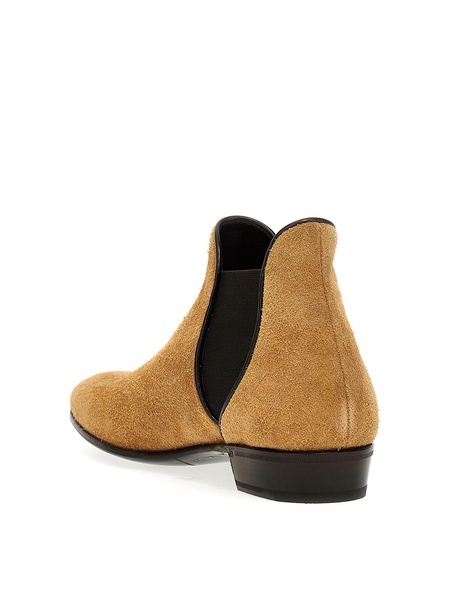 desert enamel ankle boots