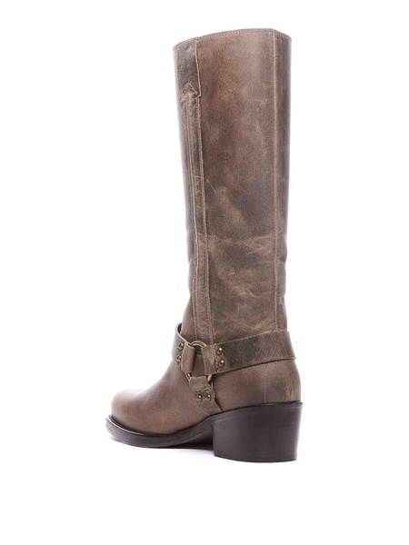 Taupe krizia boots lateral zip