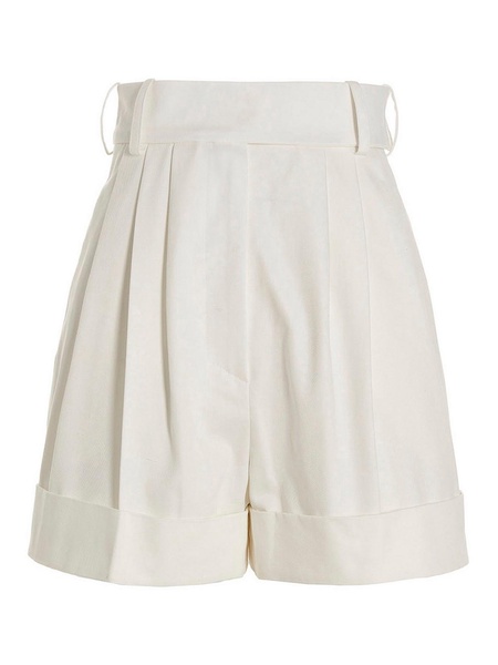 Shorts with front pleats