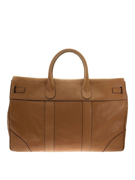 Grained leather country bag