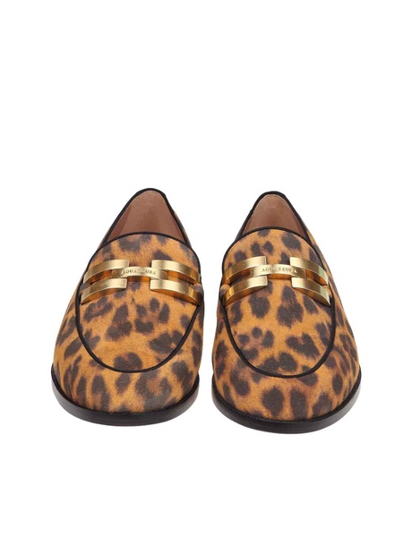 Brandi moccasins in spotted print suede