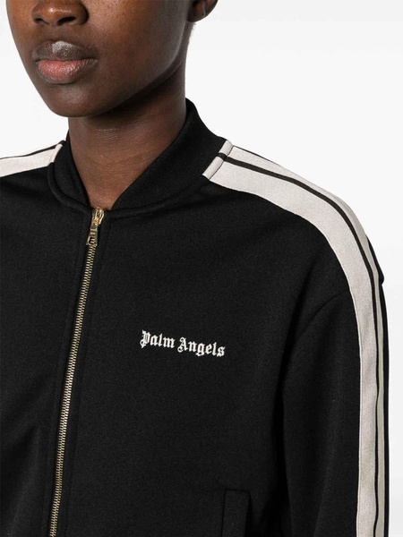 Logo-embroidered bomber jacket