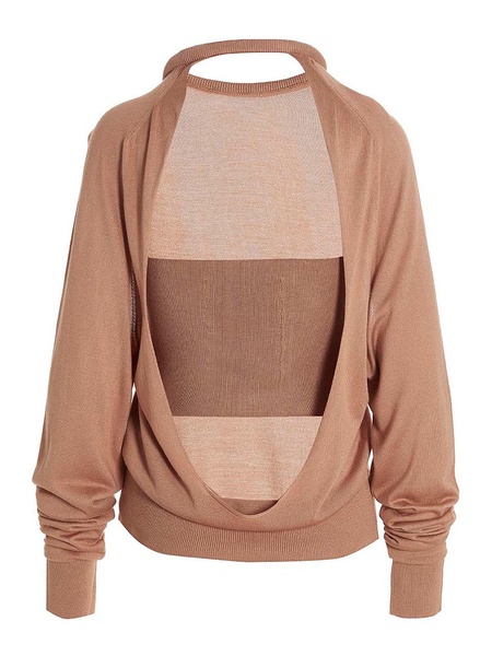 Cut out insert top sweater